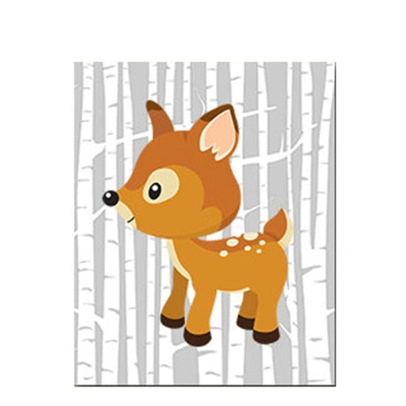 Tiere Wald - Leinwand Wandkunst Gemälde