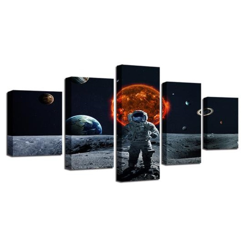 Astronaut im Weltraum - Leinwand Wandkunst Gemälde