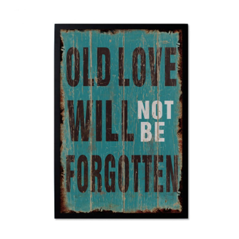 Vintage-Europa-Poster Liebe - Leinwandbild