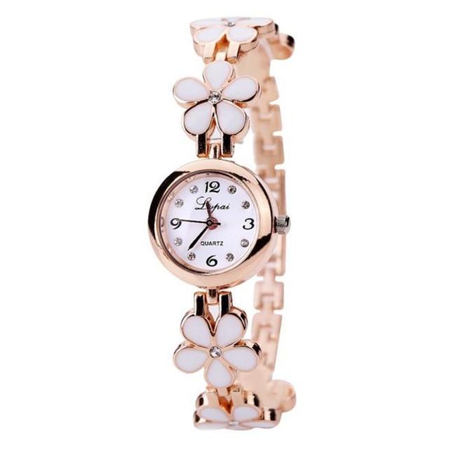 Karnz | Exklusive Blumenband Zarte Frauen Geschenk Uhr