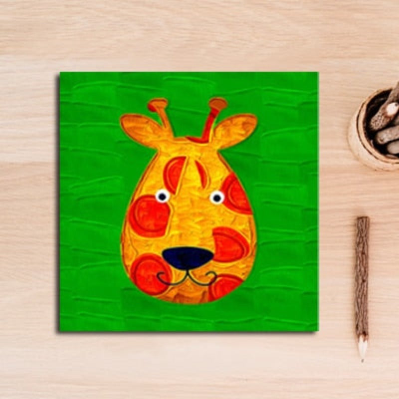 Cartoon Tiere Kinderzimmer - Leinwand Wandkunst Malerei