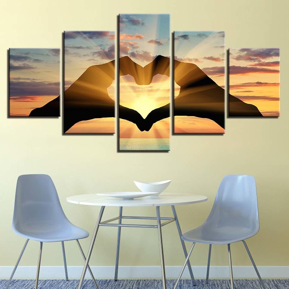 Herzform - Leinwand Wandkunst Malerei