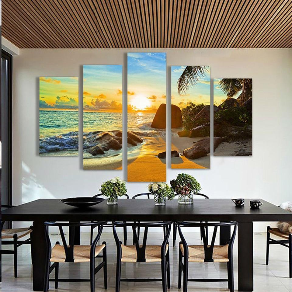 Coconut Tree Reef - Leinwand Wandkunst Gemälde