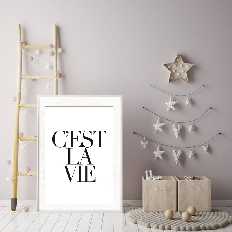 C'est La Vie - Leinwand Wandkunst Gemälde