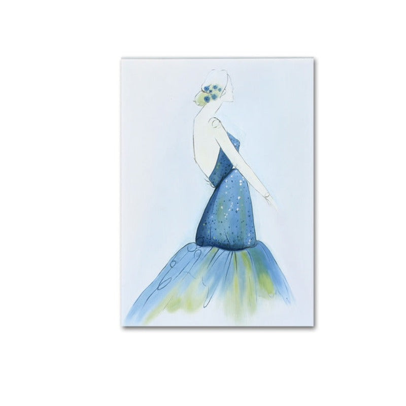 Aquarell-Wandbild „Schönes Kleid“ – Leinwandbild