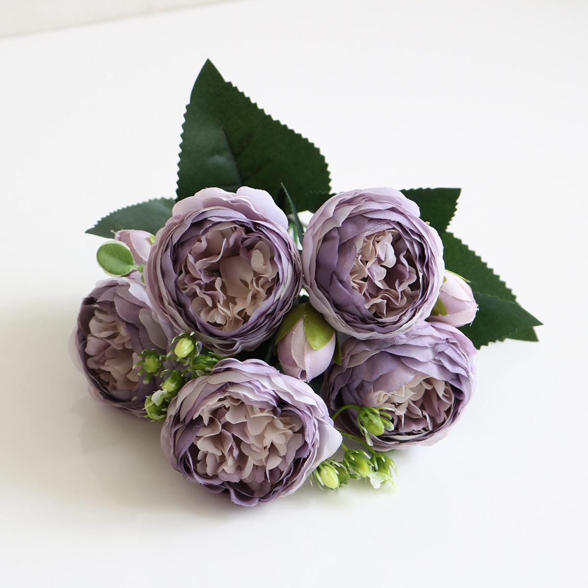 Elegante Pfingstrose Träume - Premium Künstlicher Blumenstrauß