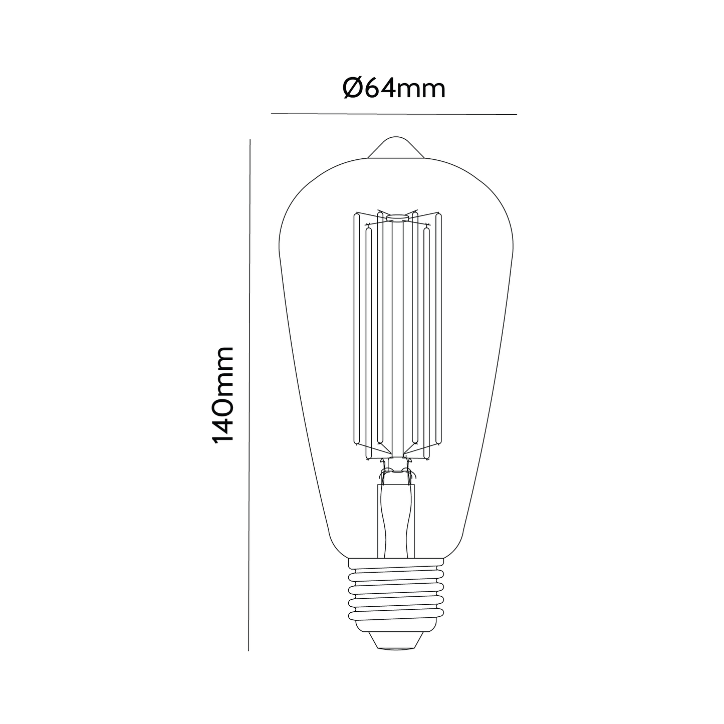 Hyde LED Filamentlampe Einzigartiges Design | Karnz
