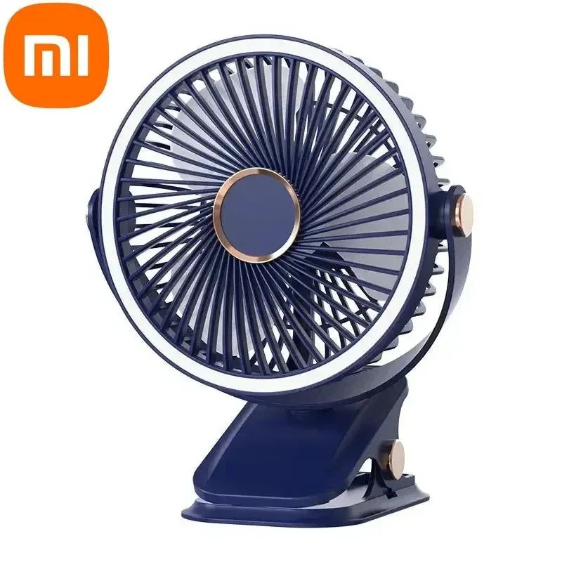 8000mAh Clip-on Ventilator 3 Geschwindigkeiten Leiser Wiederaufladbarer Desktop Tragbarer Luftzirkulator Kabelloser Ventilator | Karnz