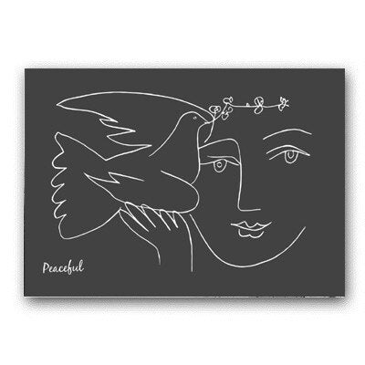 Vintage-Matisse-Linienfigur (Europäischer Stil) – Leinwanddruck