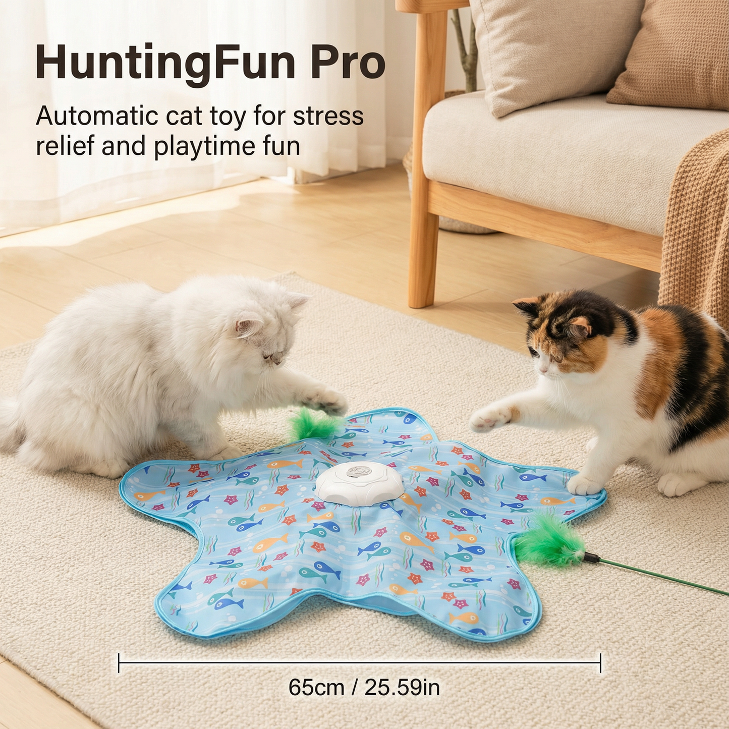 HuntingFun Pro – Automatisches Katzenspielzeug zur Stressbewältigung und Spielzeitspaß Karnz