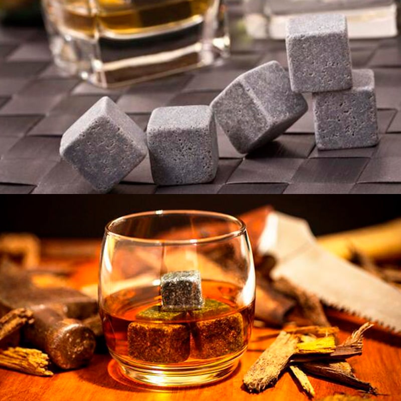 Whiskystein, 9 Stück (Eiswürfel für Whisky und andere Getränke) | Karnz