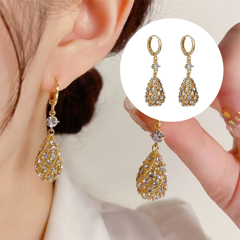 Modische Diamant Wasserfall Ohrringe Karnz