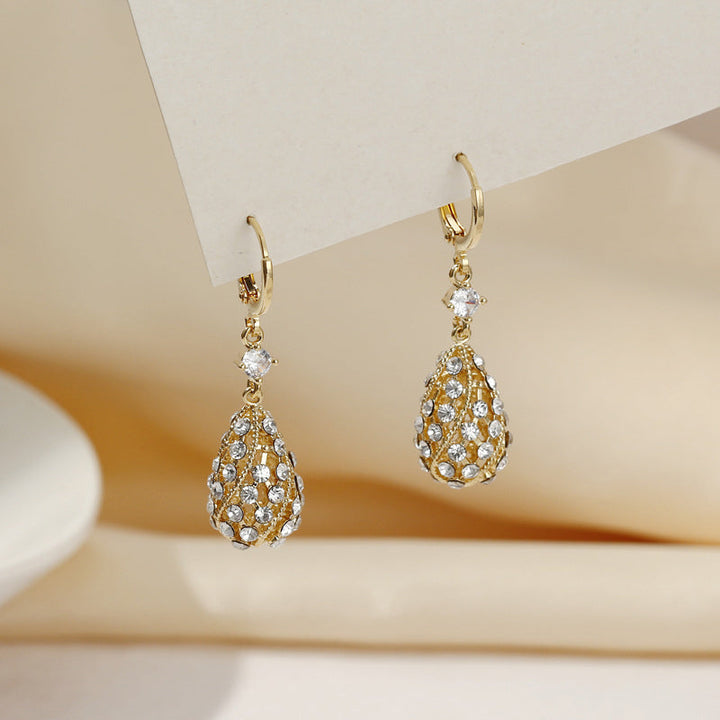 Modische Diamant Wasserfall Ohrringe Karnz