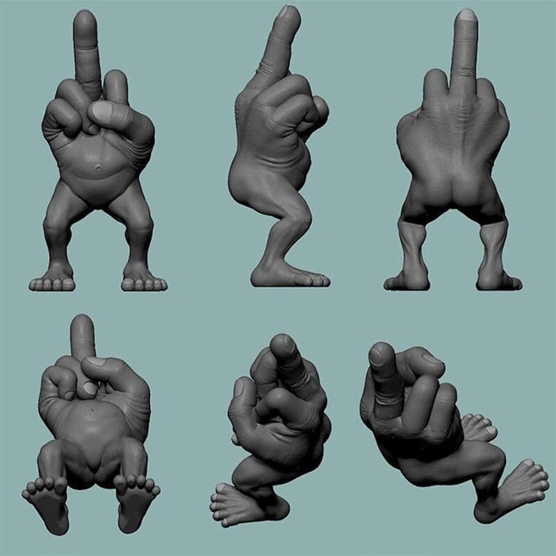 Mittelfingerfigur mit Beinen | Karnz