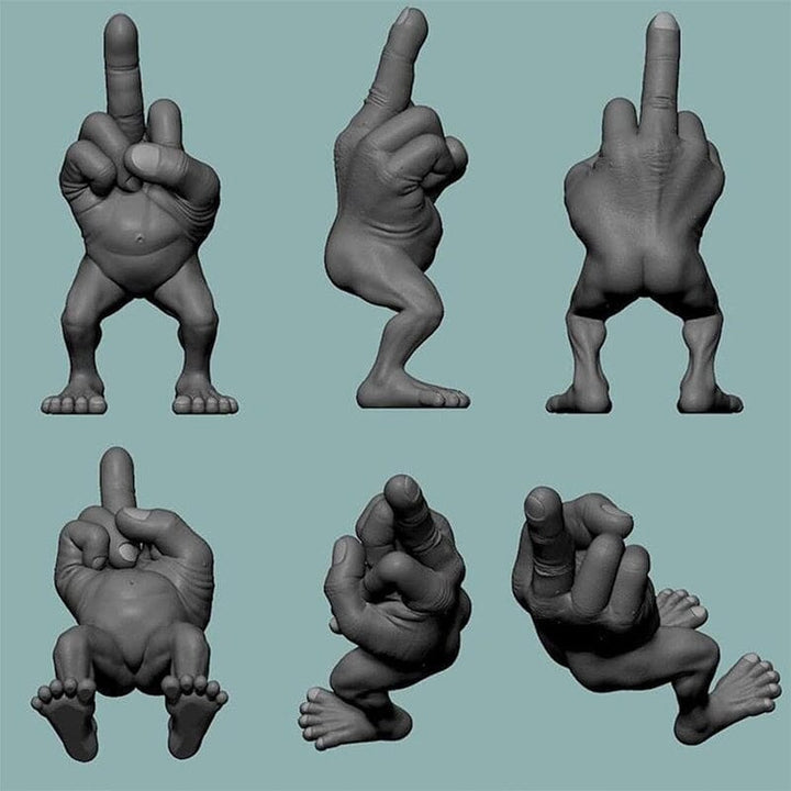 Mittelfingerfigur mit Beinen | Karnz