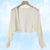 Strickjacke aus Leinenstrick mit Knöpfen