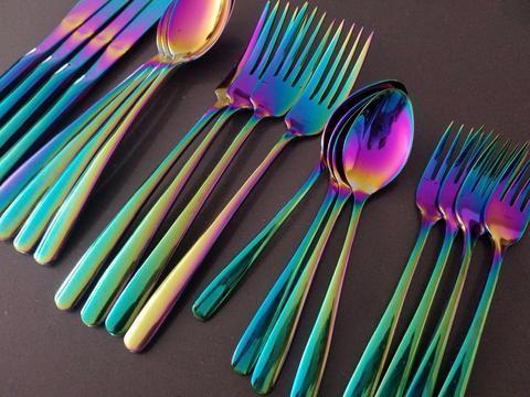 Prismatische Regenbogen Besteck (4-teiliges Set) | Karnz