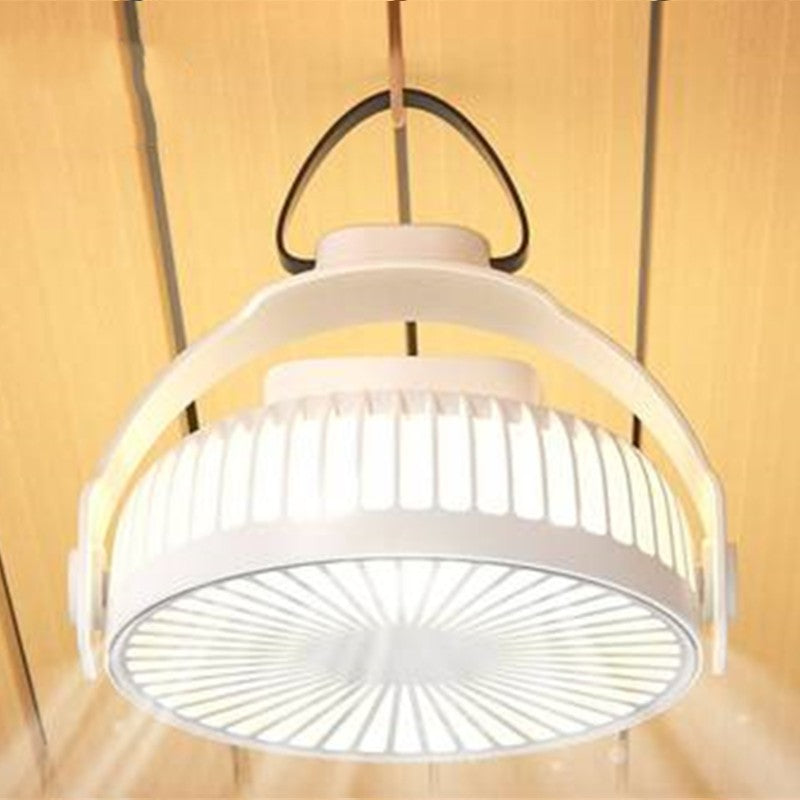 2-in-1 Wiederaufladbarer Tragbarer Hängeventilator / Tischventilator, mit Nachtlicht, 4 Einstellbare Windgeschwindigkeiten | Karnz
