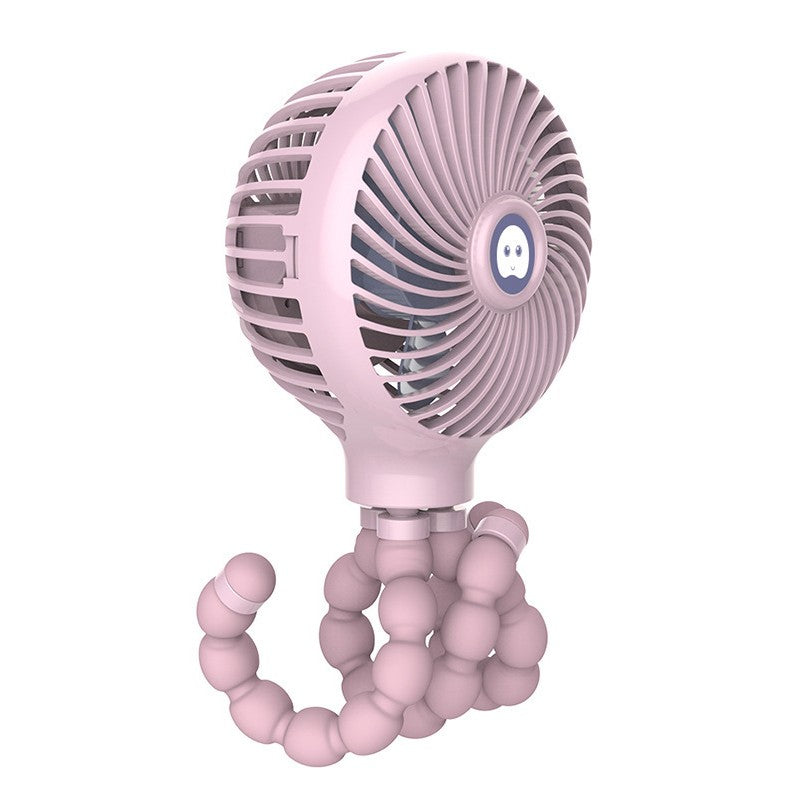 Tragbarer wiederaufladbarer Ventilator mit verstellbarem Stativ & 3 Windmodi, für Zuhause, Schreibtisch, Kinderwagen & mehr | Karnz