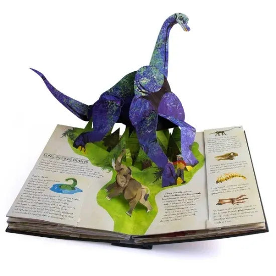 DinoWorld 3D-Pop-up-Buch | Prähistorische Dinosaurier & Seeungeheuer | Gebundene Ausgabe