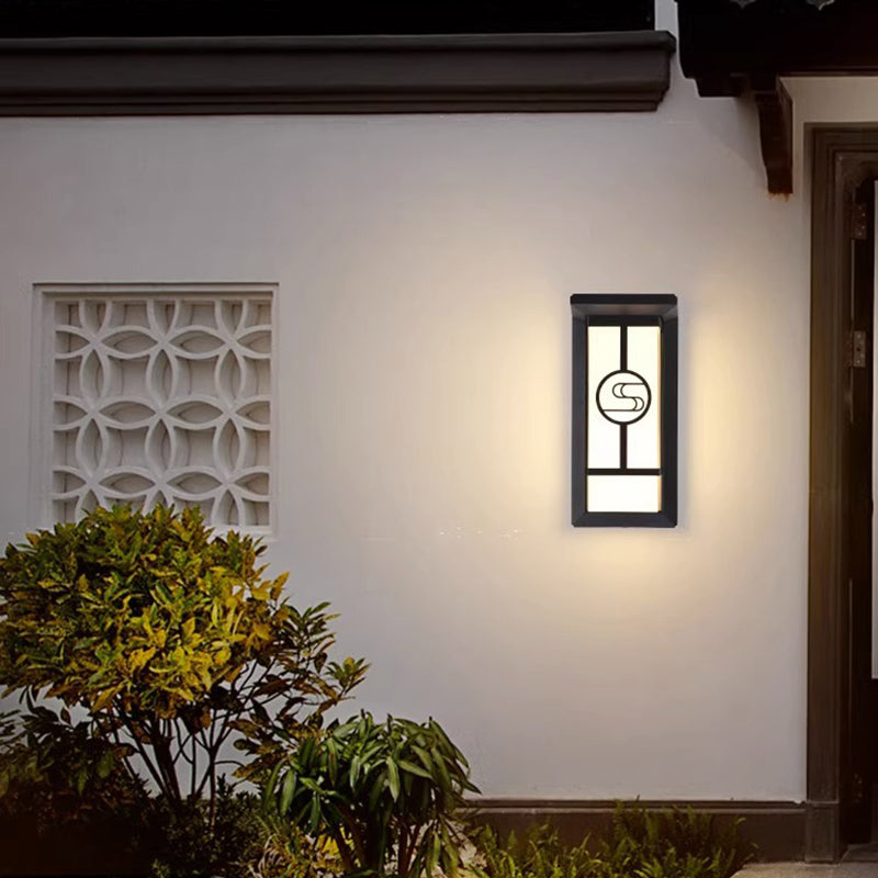 Modern Industrial Kubus Aluminium Akryl LED Wasserdicht Außen Wand Sconces Lampe Für Außenpatio | Karnz