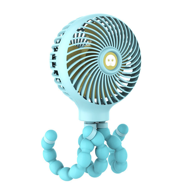 Tragbarer wiederaufladbarer Ventilator mit verstellbarem Stativ & 3 Windmodi, für Zuhause, Schreibtisch, Kinderwagen & mehr | Karnz