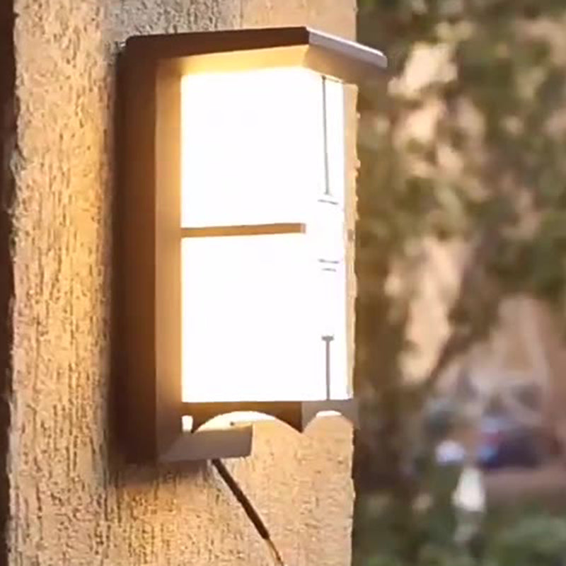 Modern Industrial Kubus Aluminium Akryl LED Wasserdicht Außen Wand Sconces Lampe Für Außenpatio | Karnz