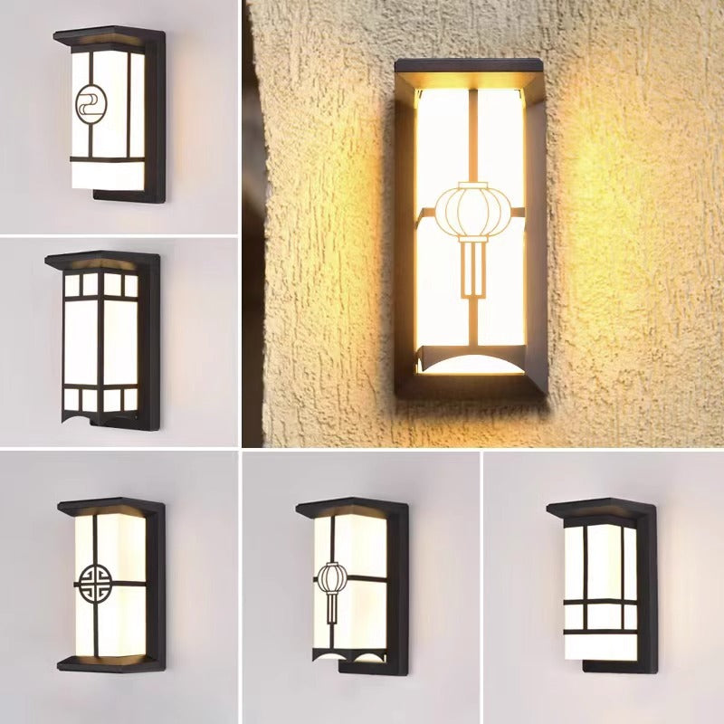 Modern Industrial Kubus Aluminium Akryl LED Wasserdicht Außen Wand Sconces Lampe Für Außenpatio | Karnz