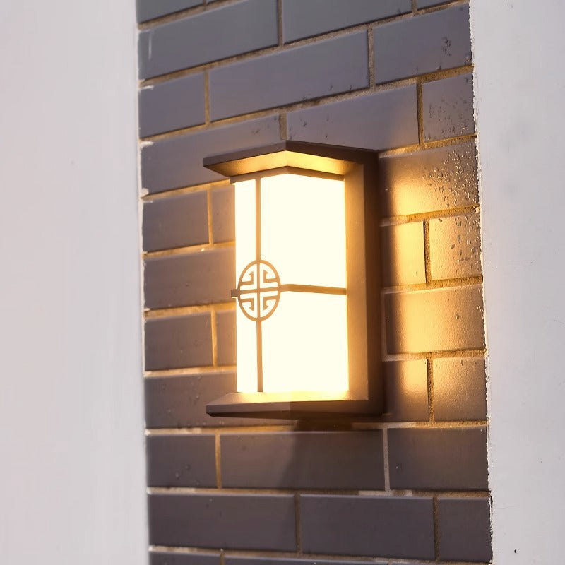 Modern Industrial Kubus Aluminium Akryl LED Wasserdicht Außen Wand Sconces Lampe Für Außenpatio | Karnz