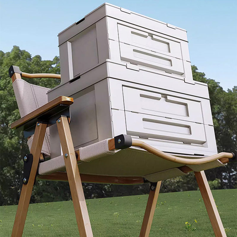 Moderner Minimalistischer Quadratischer Stoff Kohlenstoffstahl Buchenholz Rückenlehne Armlehne Klappstuhl Für Draußen | Karnz