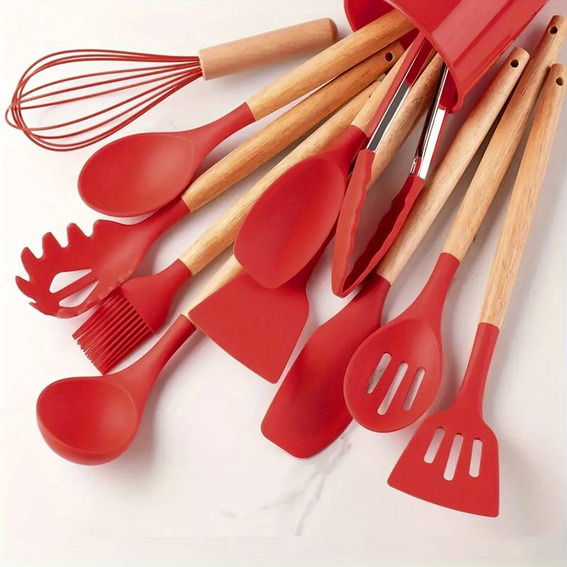 Küchenhelfer-Set aus Silikon – hitzebeständig und kratzfest