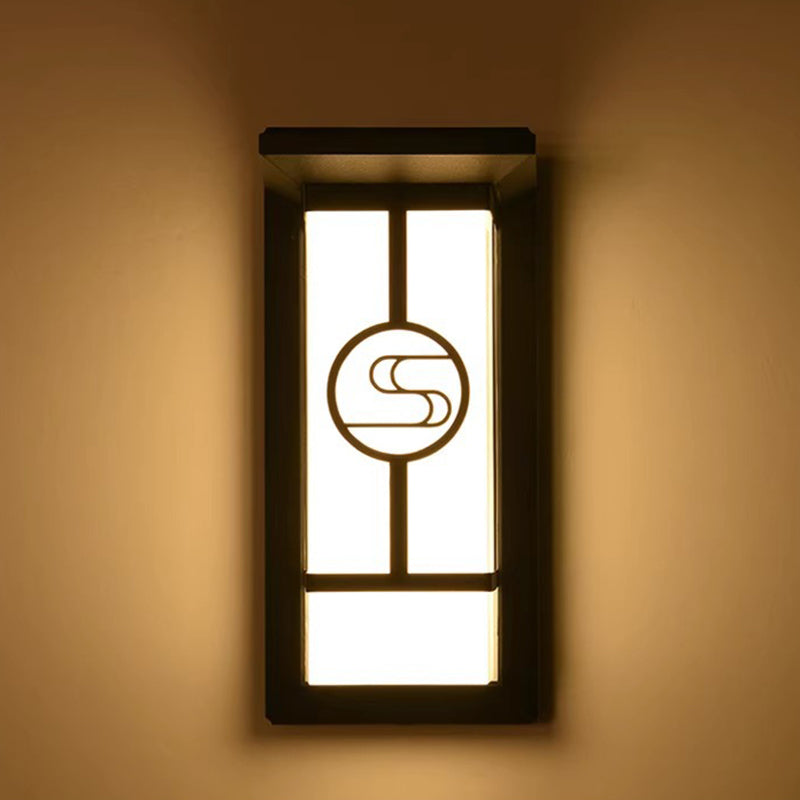 Modern Industrial Kubus Aluminium Akryl LED Wasserdicht Außen Wand Sconces Lampe Für Außenpatio | Karnz