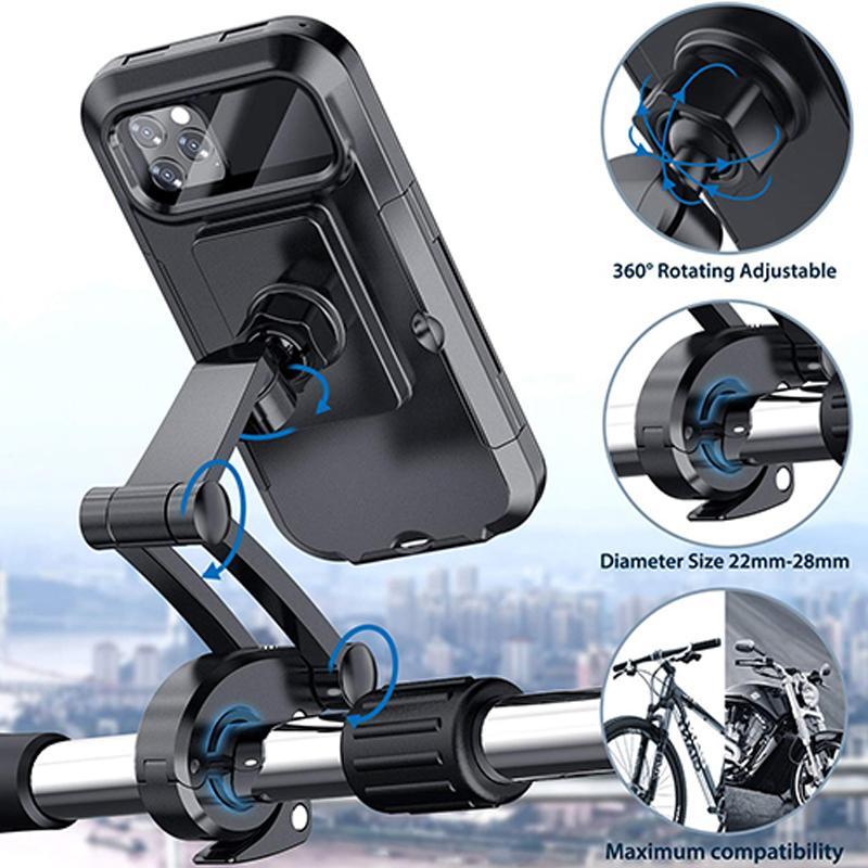 RideCharge Pro – Wasserdichter Handyhalter mit USB und 15W kabellosem Laden für Bike und E-Bike | Karnz