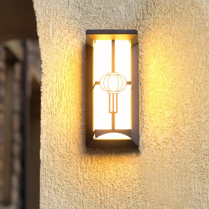 Modern Industrial Kubus Aluminium Akryl LED Wasserdicht Außen Wand Sconces Lampe Für Außenpatio | Karnz