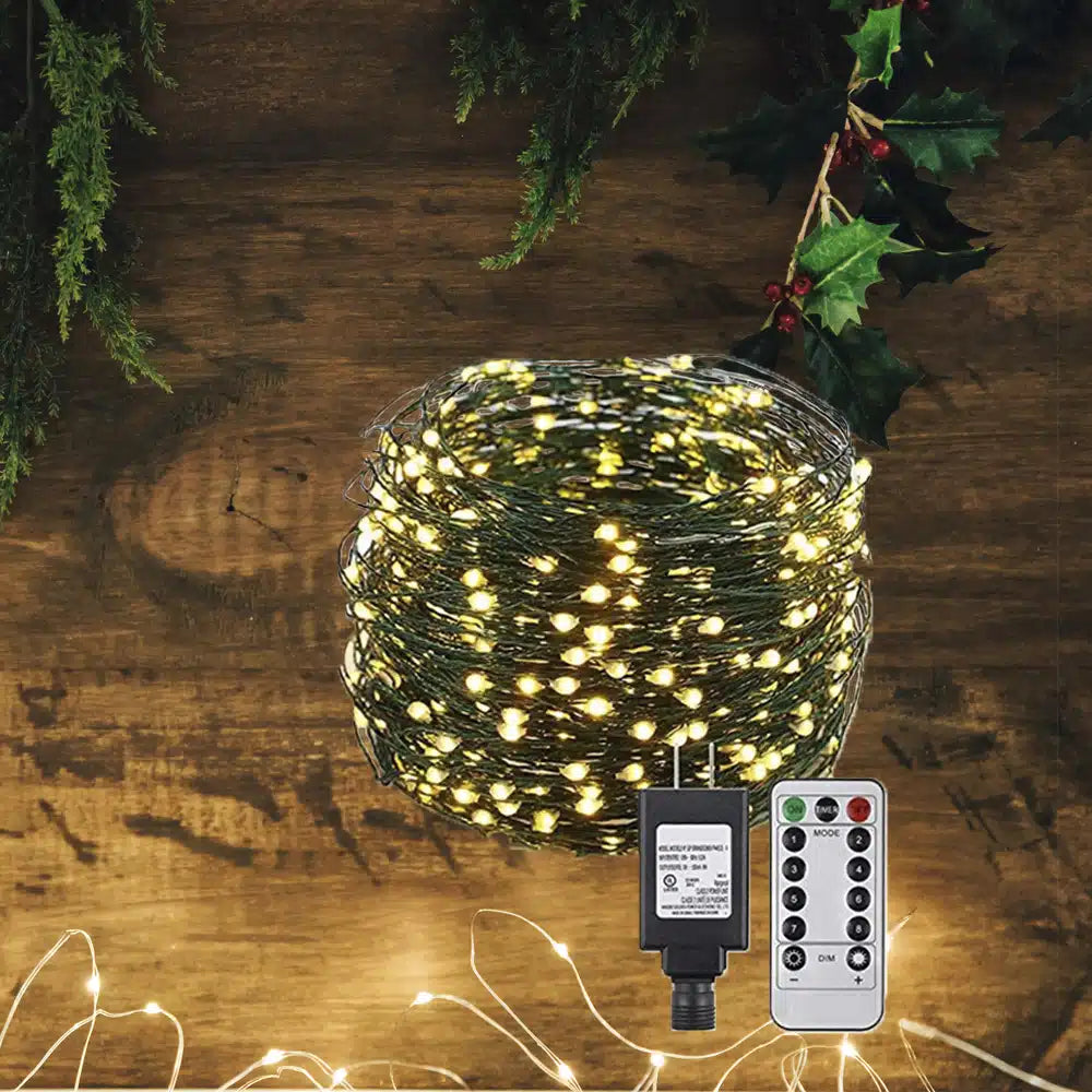 LED-Lichterkette mit Fernbedienung und 8 Lichteinstellungen – 30/40/50 Meter – | Karnz