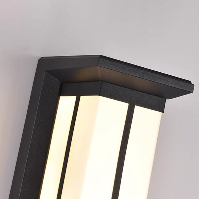 Modern Industrial Kubus Aluminium Akryl LED Wasserdicht Außen Wand Sconces Lampe Für Außenpatio | Karnz