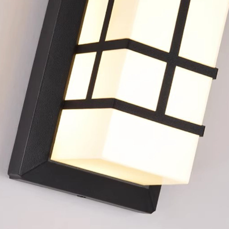Modern Industrial Kubus Aluminium Akryl LED Wasserdicht Außen Wand Sconces Lampe Für Außenpatio | Karnz