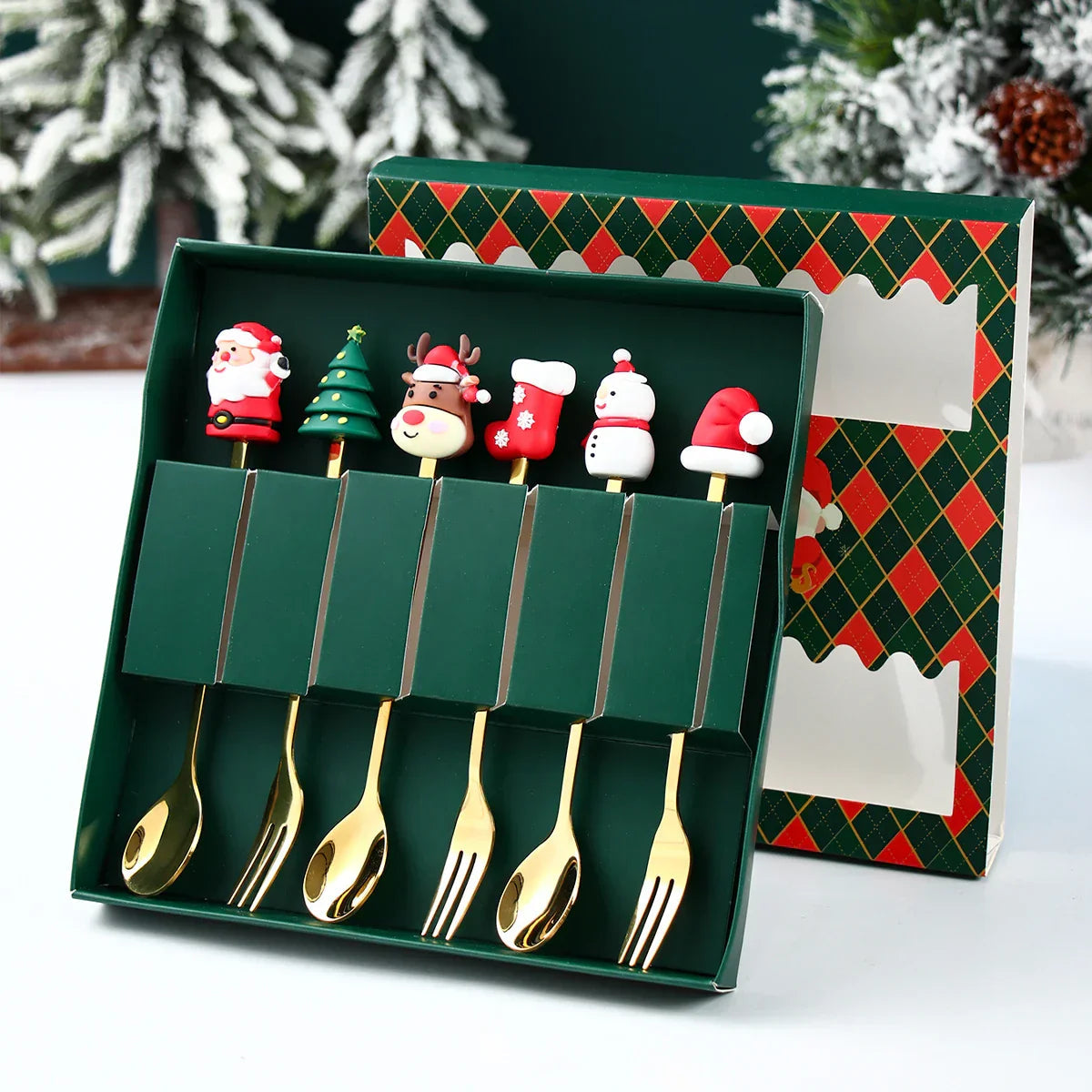 Elegantes Weihnachtsbesteckset für festliche Anlässe