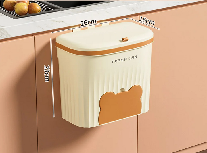 EcoBin Küche & Bad Wand Mülltonne – 8,5L / 12L mit Deckel Karnz
