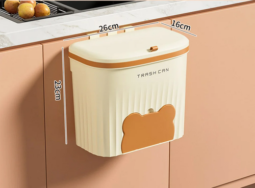 EcoBin Küche & Bad Wand Mülltonne – 8,5L / 12L mit Deckel Karnz