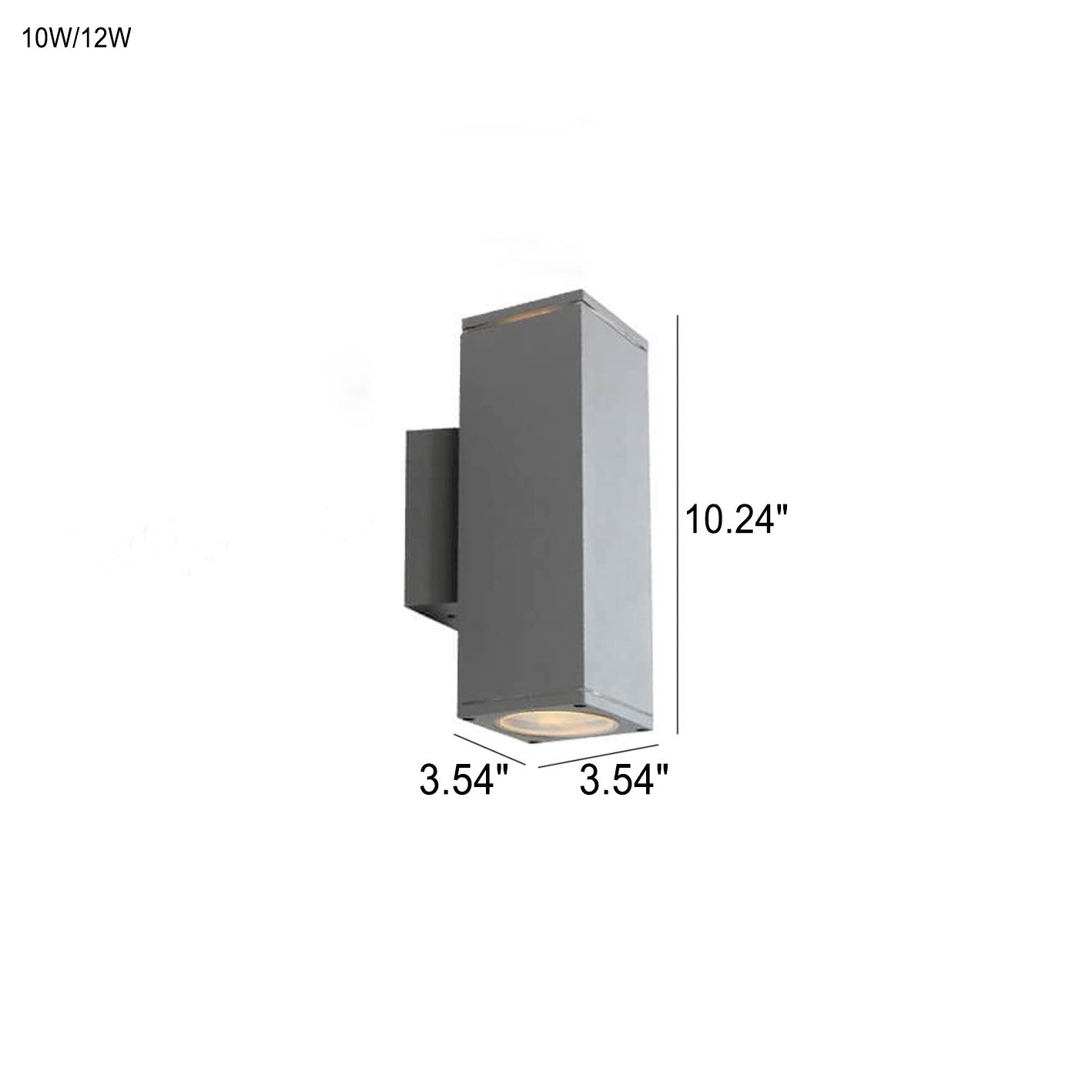 Moderner minimalistischer quadratischer Säulen-LED-leuchtender wetterfester Wandleuchten-Lampe | Karnz