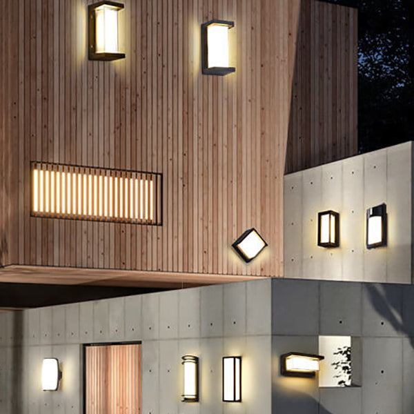 Moderne kreative Geometrie Aluminium Außen wasserdichte LED Wandleuchte Lampe | Karnz