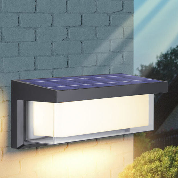 Rechteckige Solar-PC-LED-Außenwandleuchte für die Terrasse