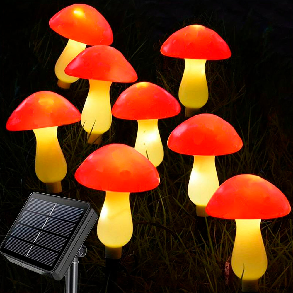 Solar LED Lampe - 3 Stück - Pilze | Karnz
