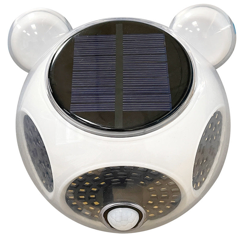Solar Body Sensor Runde Form LED Terrasse Außen Wand Sconce Lampe | Karnz