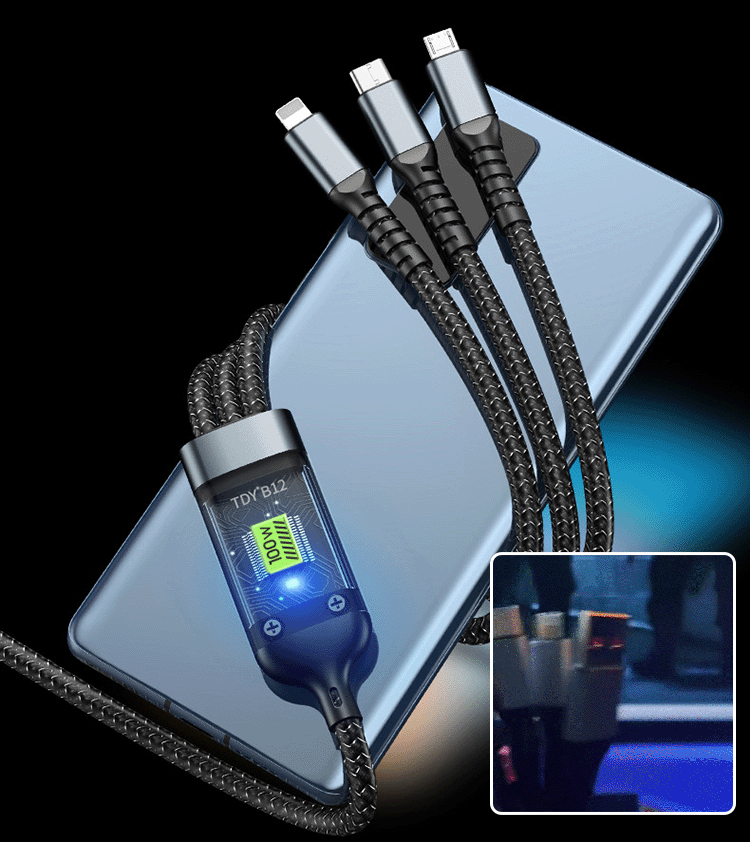 Superschnelles Lade-3-in-1-Datenkabel