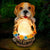 Solar Outdoor Puppy Willkommen LED Garten Harz Landschaftslicht | Karnz