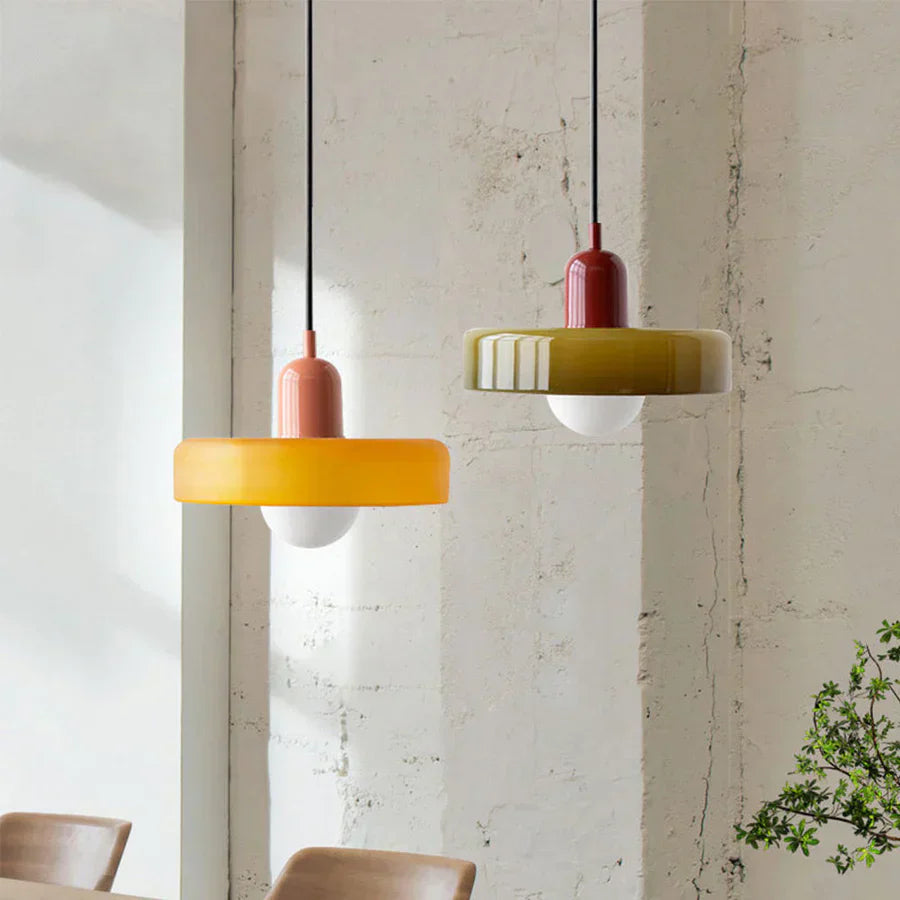 Skandinavische Pendelleuchte für Wohnzimmer und Esszimmer – Minimalistisches Design mit einstellbarer Höhe – Glas | Karnz