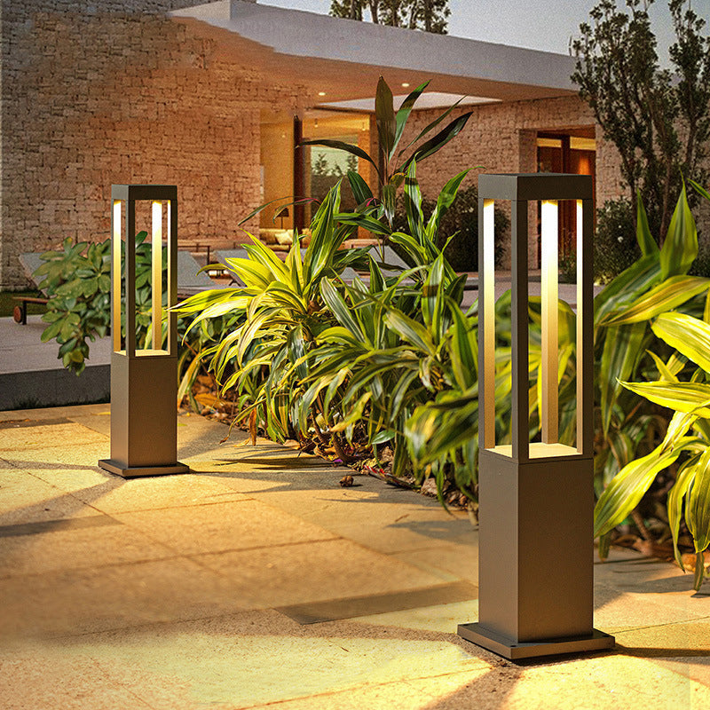 Modern Minimalist Wasserdichter Zylinder Quadrat Aluminium LED Landschaftslicht Für Garten | Karnz