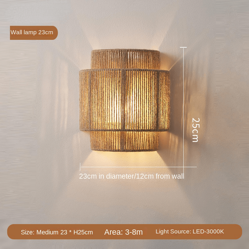 Vintage LED-Lampe Bohemian-Weide Natürlicher Touch | Karnz